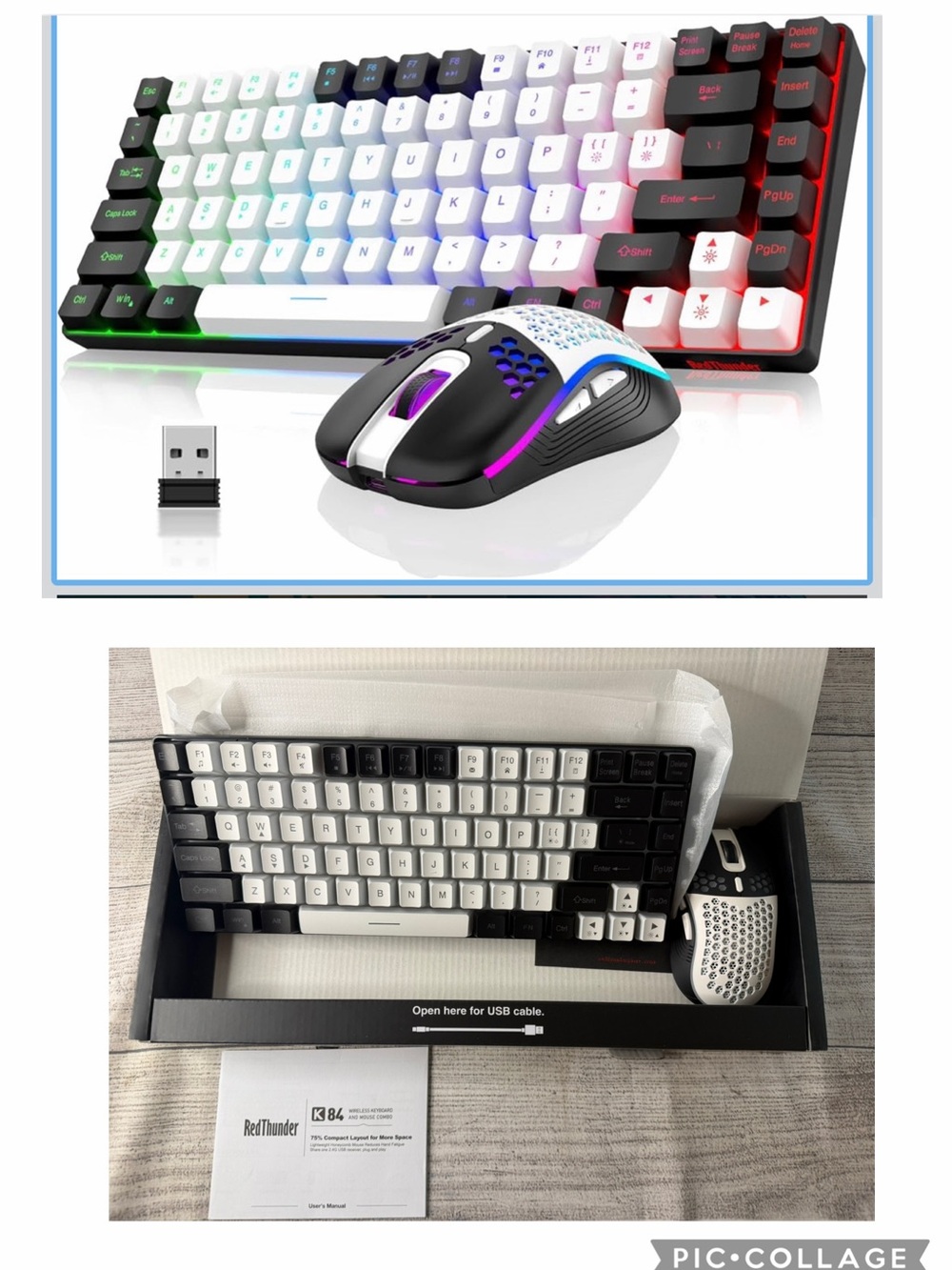 RedThunder K84 Wireless Keyboard and Mouse Combo
